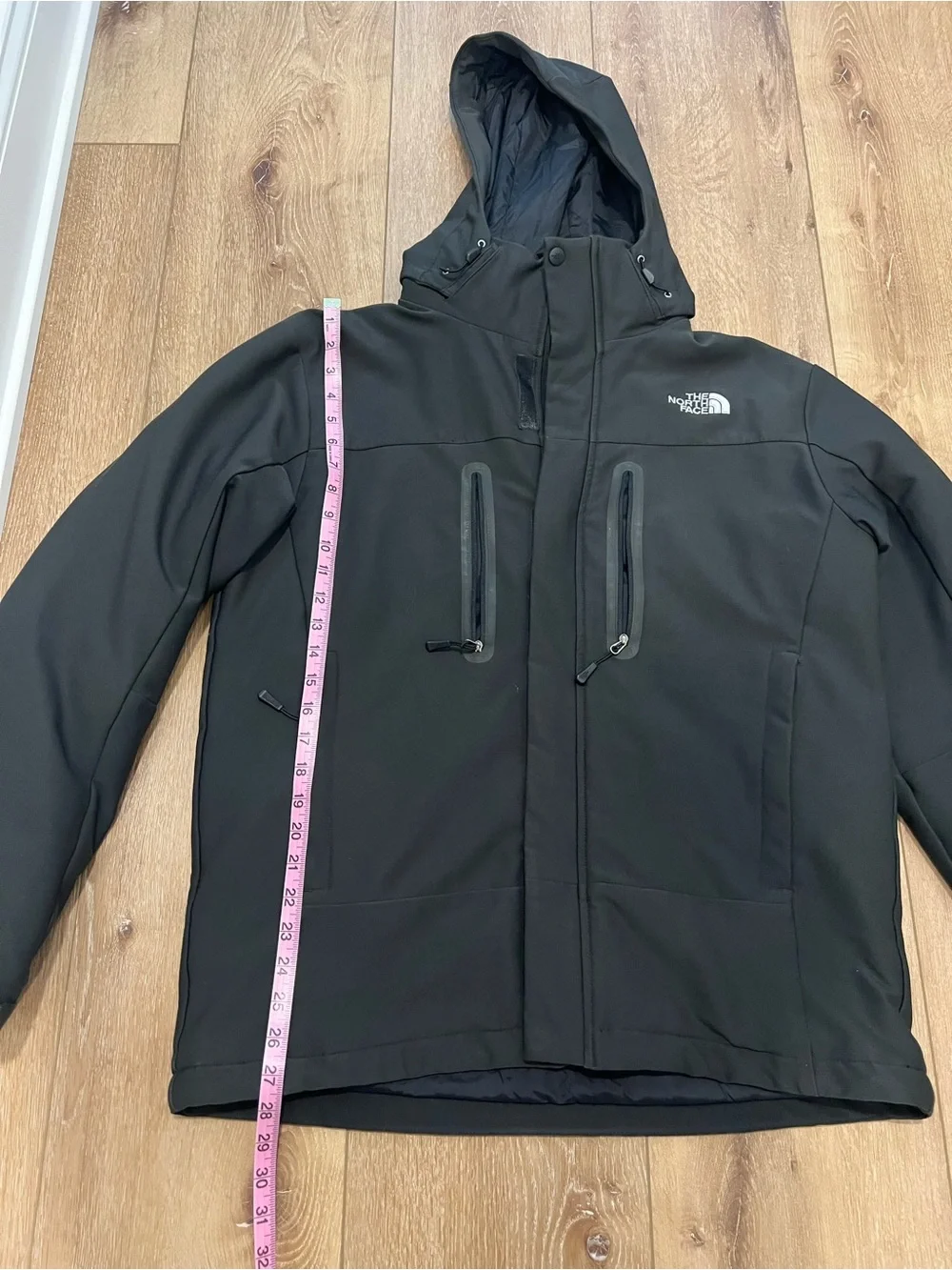The North Face Men’s Black Hooded Softshell Coat